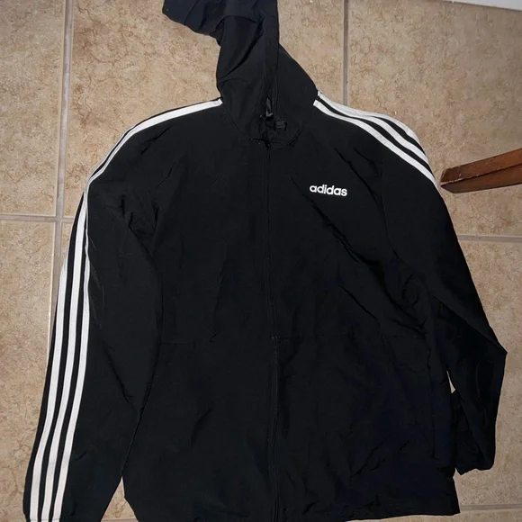 Adidas black windbreaker size medium - Picture 2 of 4